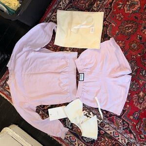 Sleeper Light Pink Lounge Short set.  With Dickey.